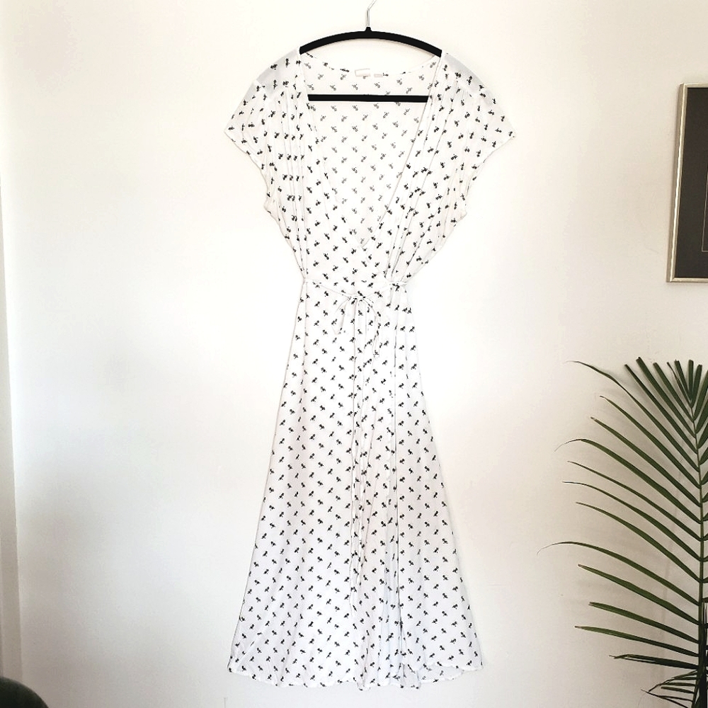 Gap floral midi wrap dress